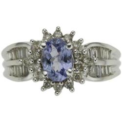 Tanzanite, Diamond, White Gold Ring