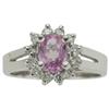 Pink Sapphire, Diamond, White Gold Ring