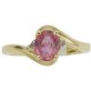 Pink Sapphire, Diamond, Gold Ring