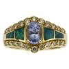 Tanzanite, Diamond, Opal, Gold Ring