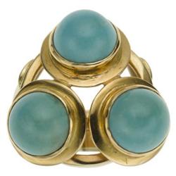 Turquoise, Gold Ring