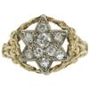 Diamond, Gold Star of David Ring