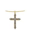 Sapphire, Gold Reversible Cross Pendant-Necklace
