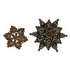 Victorian Bohemian Garnet, Yellow Metal Brooches