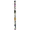 Multi-Color Sapphire, Diamond, Gold Bracelet
