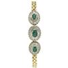 Emerald, Diamond, Gold Bracelet