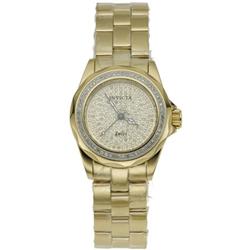 Invicta Lady's Pave Diamond Vermeil Steel Watch