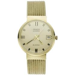 Anker Men's Gold Automatic Bump Wind Date Watch