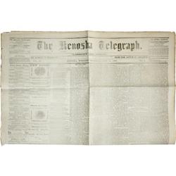 1861 Kenosha WI Paper- Lincoln Message