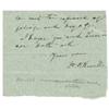 William Dean Howells Partial Note Signed