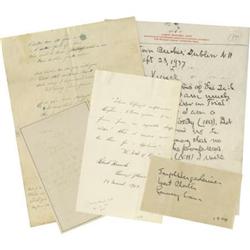 Lot of Fifteen Signatures and Letters of Authors