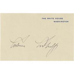 Calvin Coolidge Signed White House Card