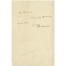 Daniel Webster Autograph Note Signed