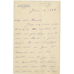 Grover Cleveland ALS as Governor of New York