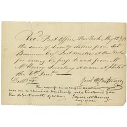 James McHenry Autograph Endorsement Signed