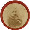 Image 1 : Benjamin Harrison Campaign Stud Red Celluloid