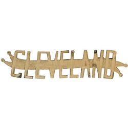 Grover Cleveland Brass Die-Cut Brooch.
