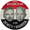 Image 1 : Thomas Dewey and Earl Warren Jugate Button
