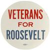 Image 1 : Veterans For Roosevelt Campaign Button