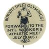 Image 1 : 1932 Boycott the Olympics 7/8" Celluloid Pin
