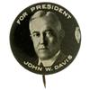 Image 1 : John W. Davis: 7/8" Campaign Pin
