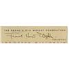 Image 2 : Frank Lloyd Wright Signed Check