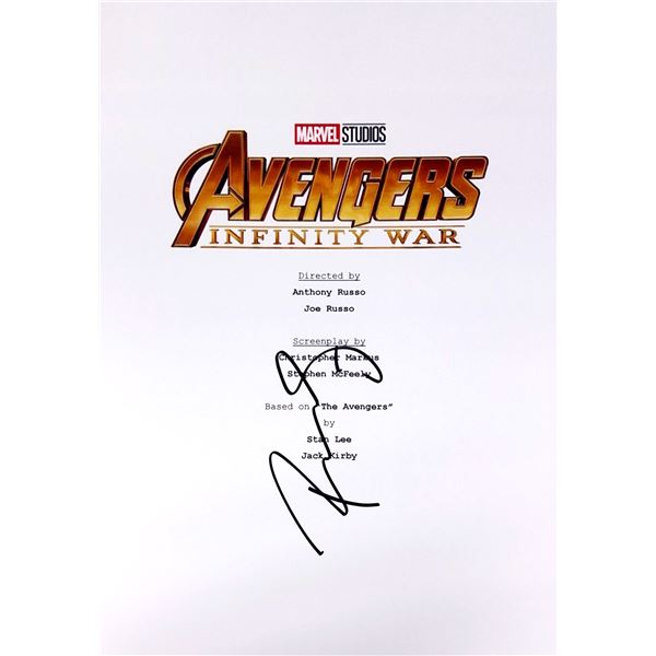 Robert Downey Jr Autograph Signed Avengers Infinity War Script Cover