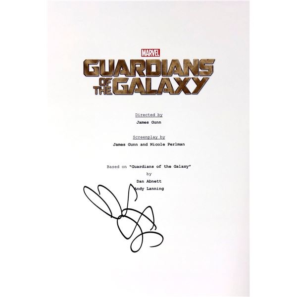 Zoe Saldana Autograph Signed Guardians of The Galaxy Vol 1 Script Cover