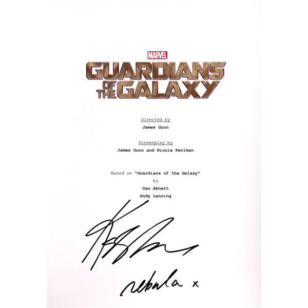 Karen Gillan Autograph Signed Guardians of The Galaxy Vol 1 Script Cover