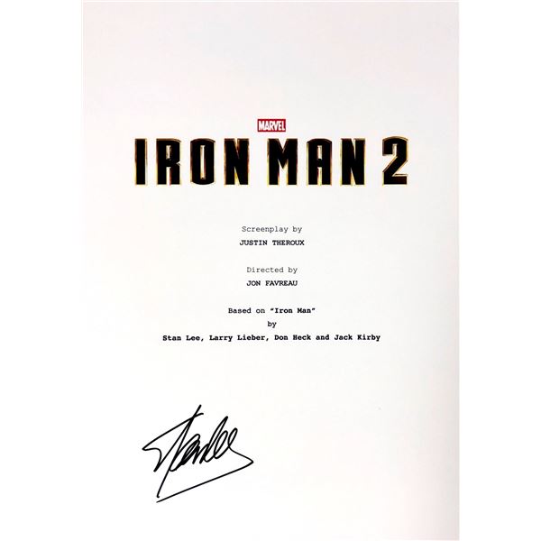 Stan Lee Autograph Signed Iron Man Script Cover