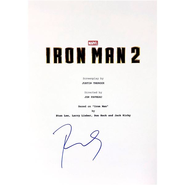 Robert Downey Jr Autograph Signed Iron Man Script Cover