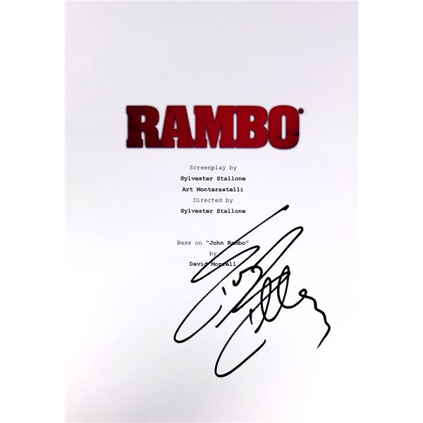Sylvester Stallone Autograph Signed Rambo Script Cover