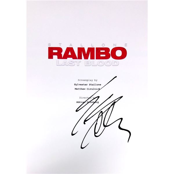 Sylvester Stallone Autograph Signed Rambo Script Cover