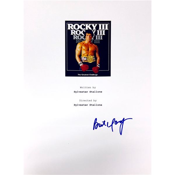 Burt Young Autograph Signed Rocky Script Cover