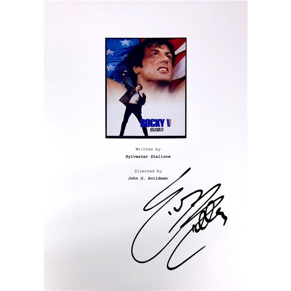 Sylvester Stallone Autograph Signed Rocky Script Cover