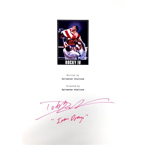 Dolph Lundgren Autograph Signed Rocky Script Cover