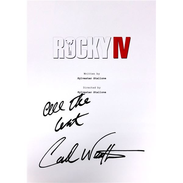 Carl Weathers Autograph Signed Rocky Script Cover
