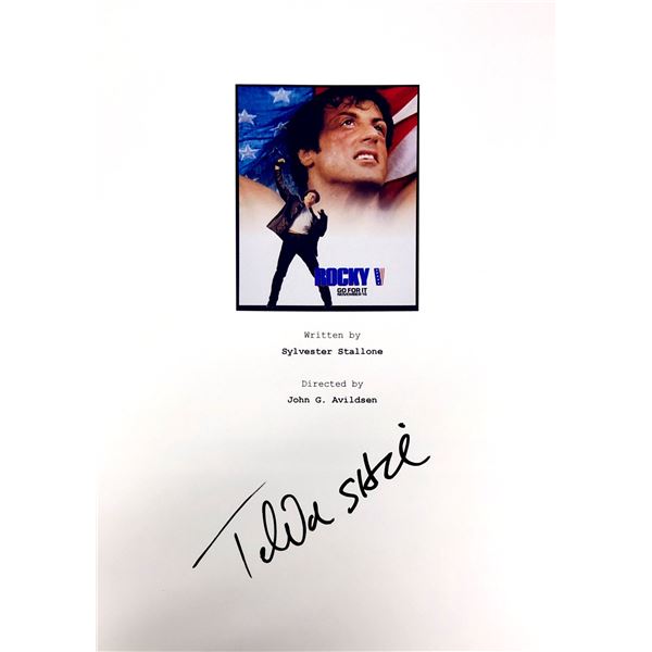 Talia Shire Autograph Signed Rocky Script Cover