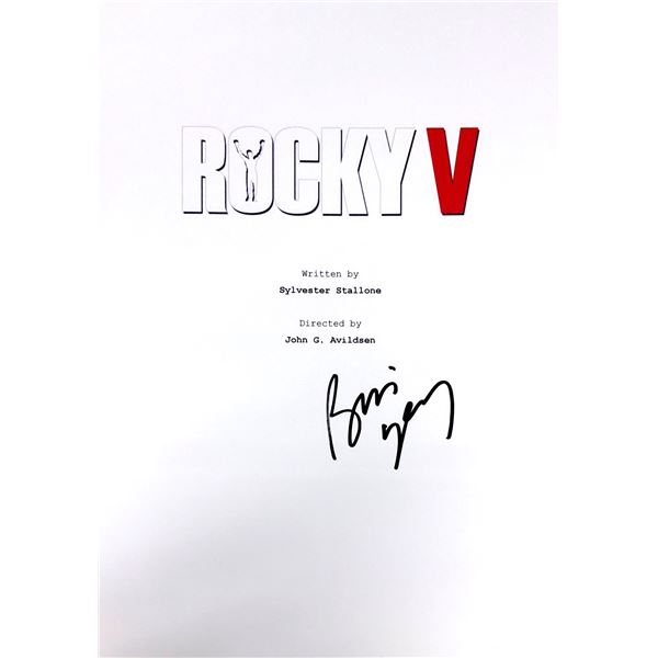 Burt Young Autograph Signed Rocky Script Cover