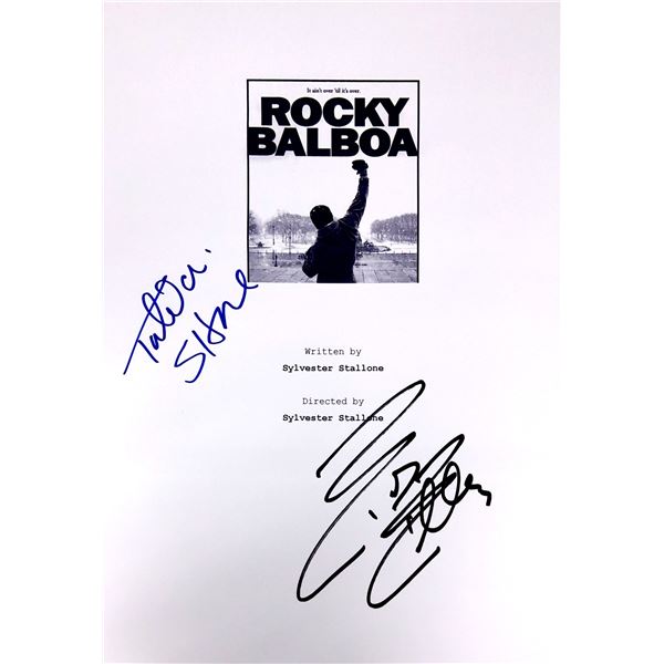 Talia Shire Sylvester Stallone Autograph Signed Rocky Script Cover