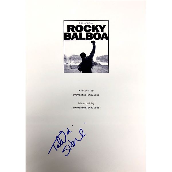 Talia Shire Autograph Signed Rocky Script Cover