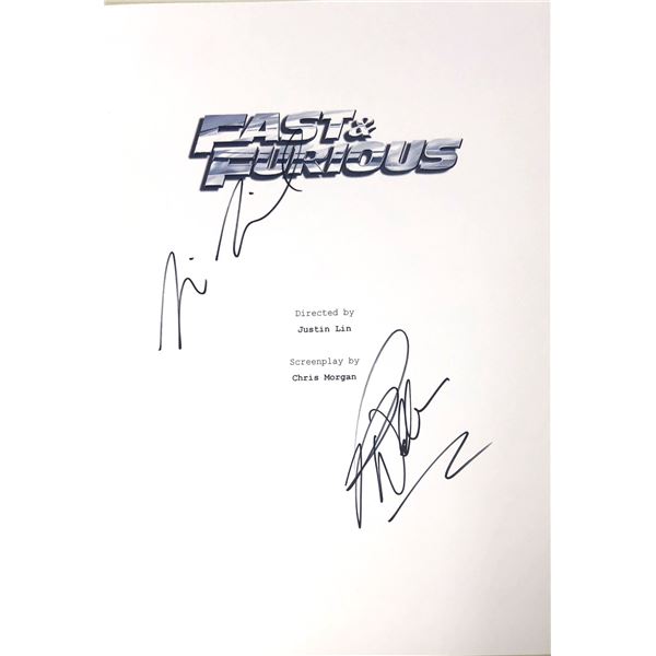 Autograph Signed Fast and Furious Script Cover