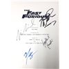 Image 1 : Autograph Signed Fast Furious Script Cover