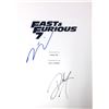 Image 1 : Autograph Signed Fast and Furious 7 Script Cover