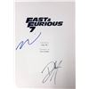 Image 1 : Autograph Signed Fast and Furious 7 Script Cover