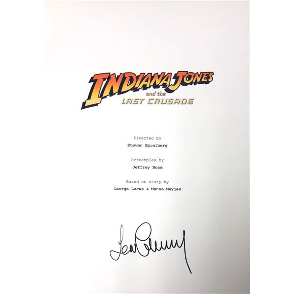 Autograph Signed Indiana Jones Script Cover