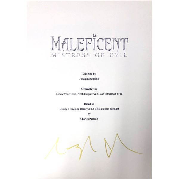Autograph Signed Maleficent Script Cover