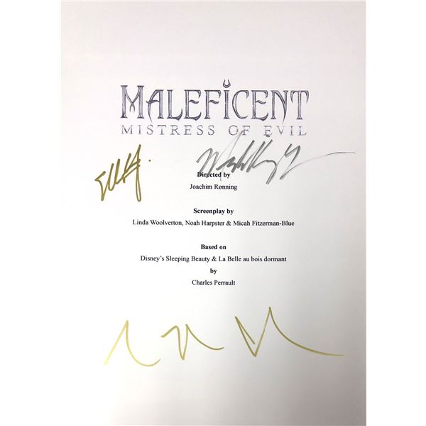 Autograph Signed Maleficent Script Cover