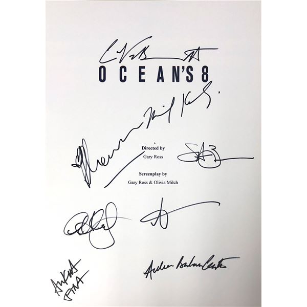 Autograph Signed Ocean 8 Script Cover
