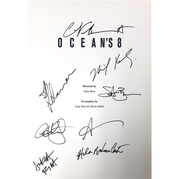 Autograph Signed Ocean 8 Script Cover